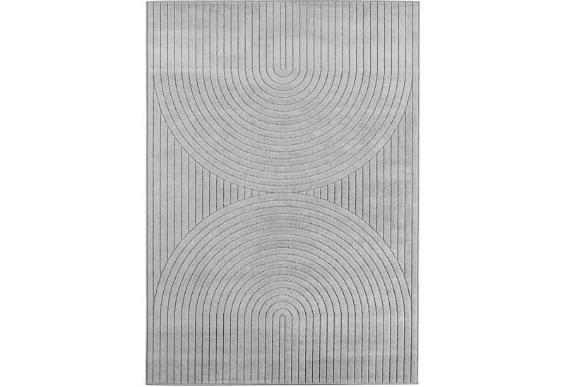 KADIMA DESIGN Outdoorteppich Kurzflor Skandi 3D-Design Handwäsche Balkon Teppich In-/Outdoor, Läufer, Höhe: 5 mm, Rücken aus Polypropylen fibrilliertes Garn, Gekettelt, 80x150cm von KADIMA DESIGN