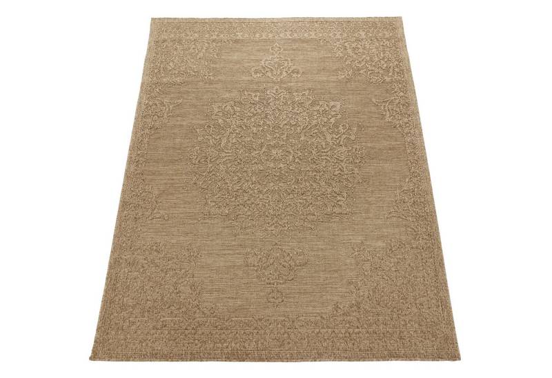 KADIMA DESIGN Outdoorteppich Natur Balkon, Terrasse schmutzabweisend Outdoor Teppich, Rechteckig, Höhe: 4 mm, 100% Polypropylen,120x160, Beige von KADIMA DESIGN
