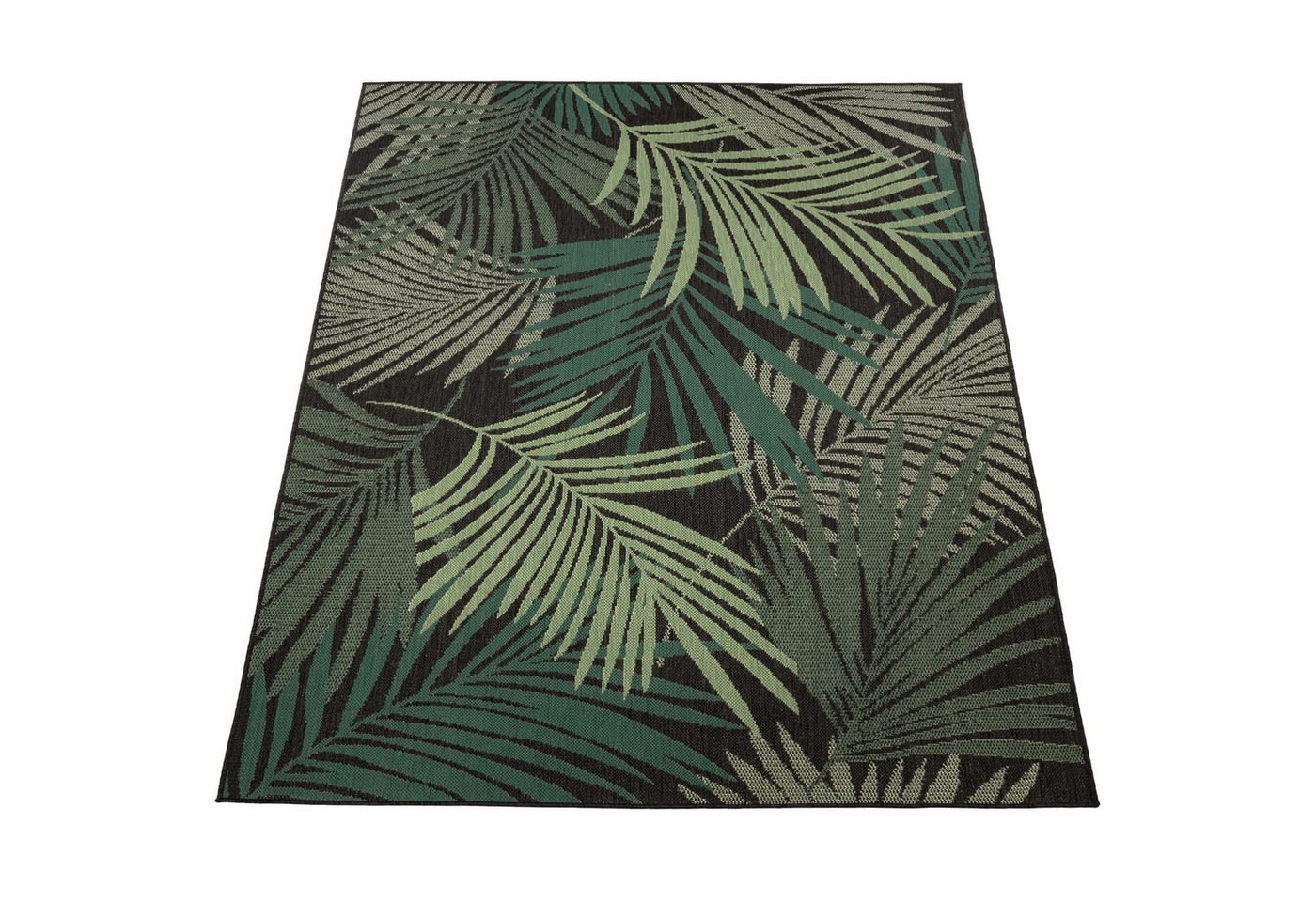 KADIMA DESIGN Outdoorteppich Palmblättermuster Balkon, Terrasse schmutzabweisend Outdoor Teppich, Läufer, Höhe: 4 mm, 100% Polypropylen, Rücken aus Polypropylen, Läufer, 80x150cm, Schwarz KADIMA DESIGN Outdoorteppich Palmblättermuster Balkon, Terrasse schmutzabweisend Outdoor Teppich, Läufer, Höhe: 4 mm, 100% Polypropylen, Rücken aus Polypropylen, Läufer, 80x150cm, Schwarz von KADIMA DESIGN