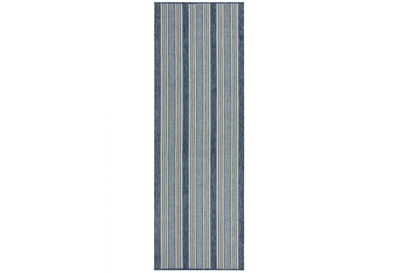 KADIMA DESIGN Outdoorteppich Streifen Muster, Geometrisch Terrasse Outdoor Teppich Läufer 80x230, Läufer, Höhe: 0 mm, Blau-Grün, 100% Polypropylen, Flachgewebe, Flordichte 1 050 g/m² KADIMA DESIGN Outdoorteppich Streifen Muster, Geometrisch Terrasse Outdoor Teppich Läufer 80x230, Läufer, Höhe: 0 mm, Blau-Grün, 100% Polypropylen, Flachgewebe, Flordichte 1 050 g/m² von KADIMA DESIGN