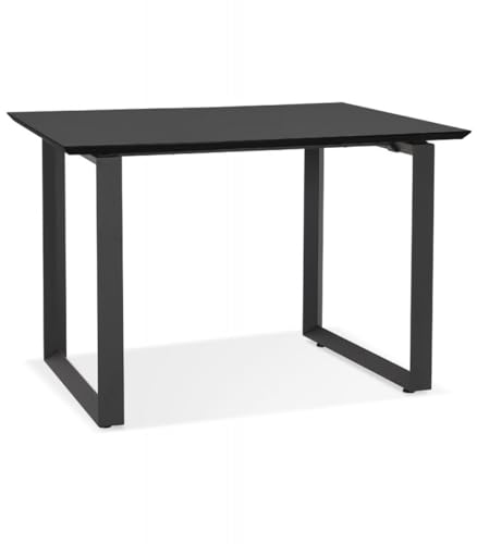 KADIMA DESIGN Schreibtisch aus Holz und Metall | Bürotisch mit Metallgestell | Arbeitstisch mit schwarzer Tischplatte | Modern Minimalistisch | 130x70x75,5 cm | GIMINI Kollektion von KADIMA DESIGN