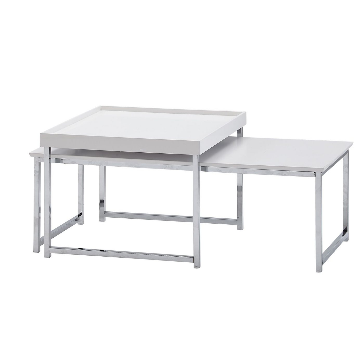 KADIMA DESIGN Satztisch Couchtische 2er Set, Modern, Metallgestell, Ablageflächen von KADIMA DESIGN