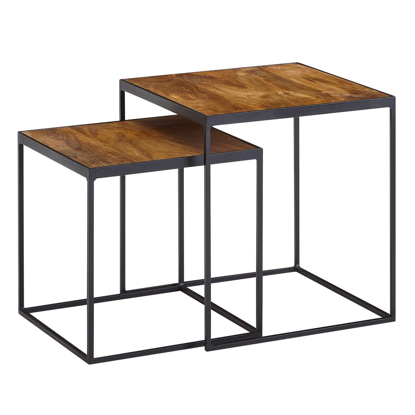 KADIMA DESIGN Satztisch Mango Industrial: Quadratische Beistelltische, 2er Set KADIMA DESIGN Satztisch Mango Industrial: Quadratische Beistelltische, 2er Set von KADIMA DESIGN