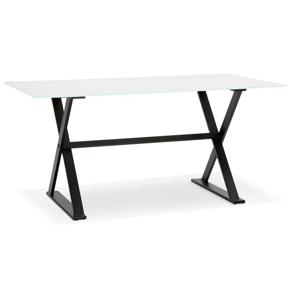 KADIMA DESIGN Schreibtisch BEATRICE PC-Tisch Büro Schreibtisch Glas Weiss von KADIMA DESIGN