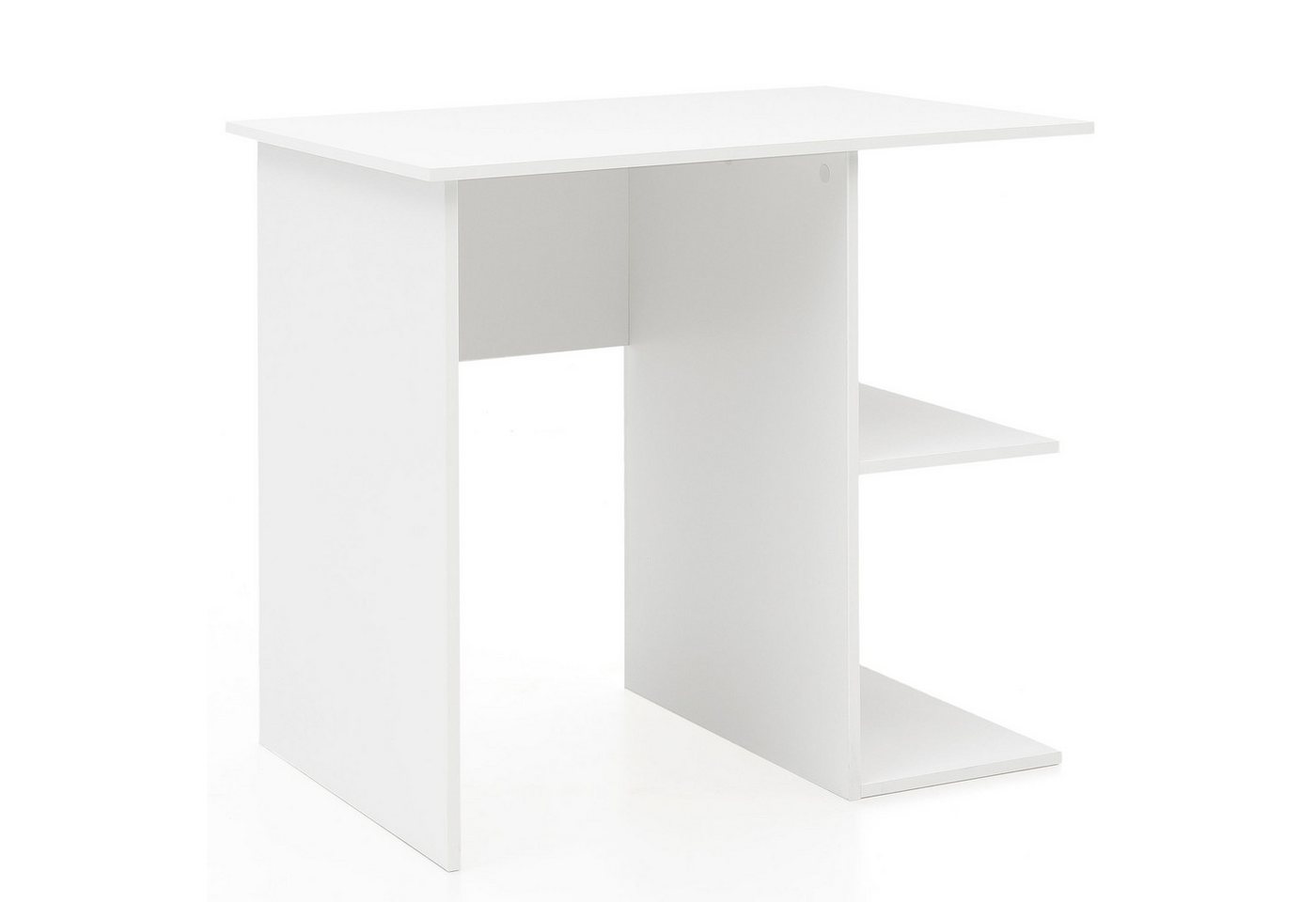 KADIMA DESIGN Schreibtisch Computertisch WL5.757 Weiß Schreibtisch 82 x 60 x 76 cm, Kleiner (Klein Nähtisch Kurz Modern), Laptop PC Tisch Büro ohne Rollen, Bürotisch mit Ablage, Arbeitstisch von KADIMA DESIGN