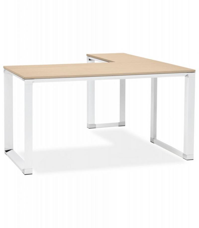 KADIMA DESIGN Schreibtisch Eckschreibtisch aus Holz und Metall Minimalistischer Stil (Designer Arbeitsplatz mit Winkeleinstellung XLINE Kollektion), L-förmiger Computertisch für Heimbüro 170x160x74 cm von KADIMA DESIGN
