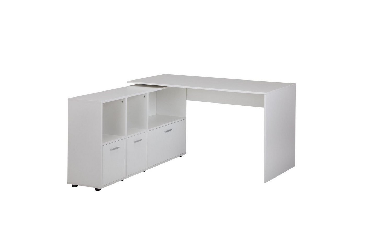 KADIMA DESIGN Schreibtisch Eckschreibtisch für Home Office, mit Regal & Schubladen von KADIMA DESIGN