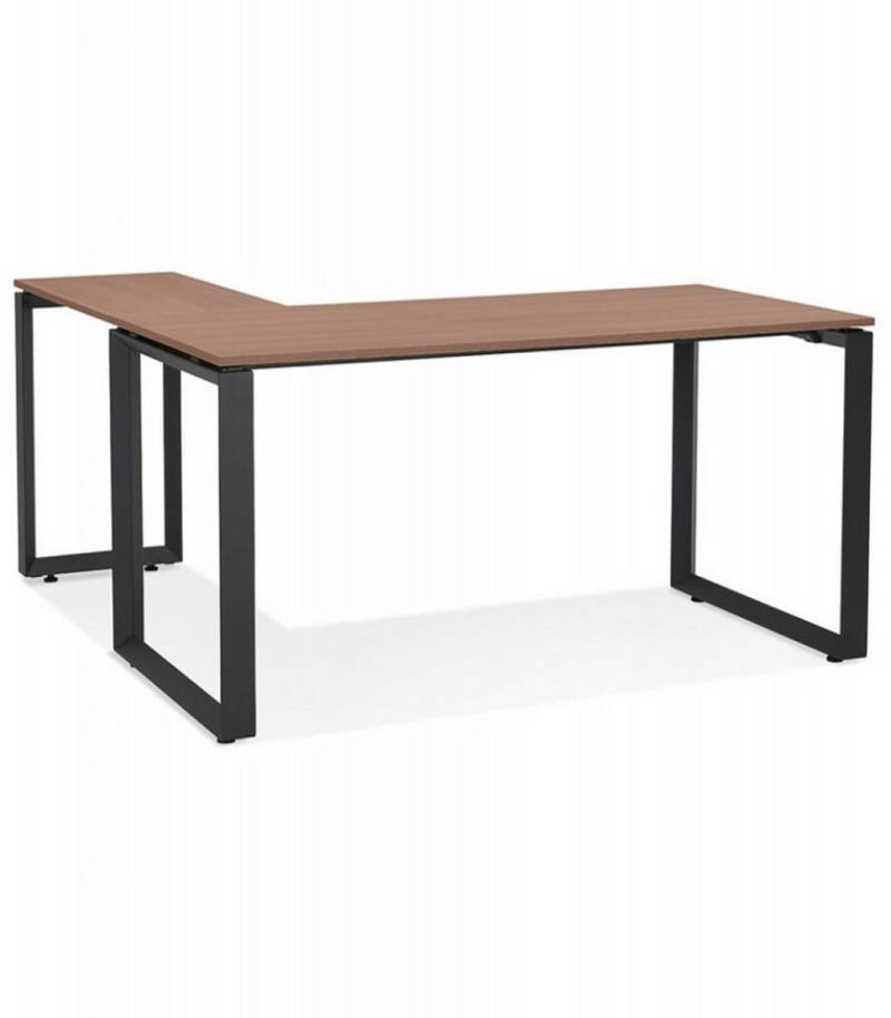 KADIMA DESIGN Schreibtisch Eckschreibtisch Walnussholz Metall Arbeitstisch Eckdesign Büroecke (170x160x74,8 cm L-Form Designer Kollektion), Computertisch Winkelschreibtisch Büromöbel Modern Skandinavisch von KADIMA DESIGN