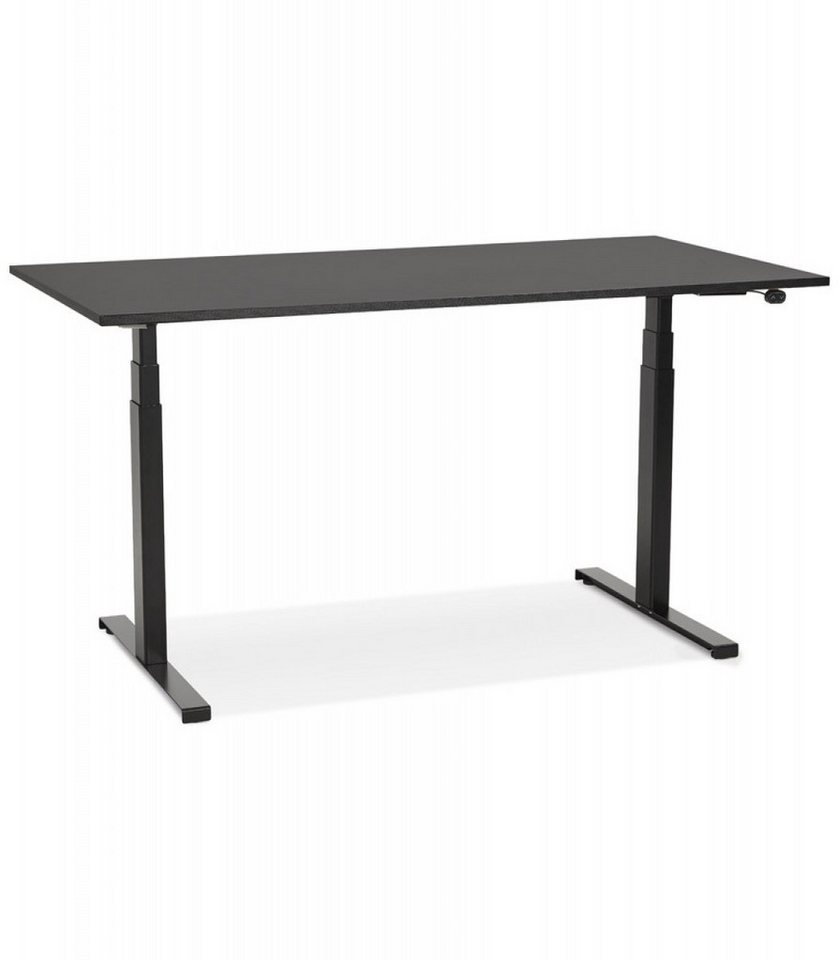 KADIMA DESIGN Schreibtisch Elektrischer Sitz-Steh-Schreibtisch Modern Elegant (Schreibtischarbeitsplatz mit Digitalbox 65-133 cm Höhenbereich), Höhenverstellbarer Computertisch aus Holz und Metall 140x70x127 cm von KADIMA DESIGN