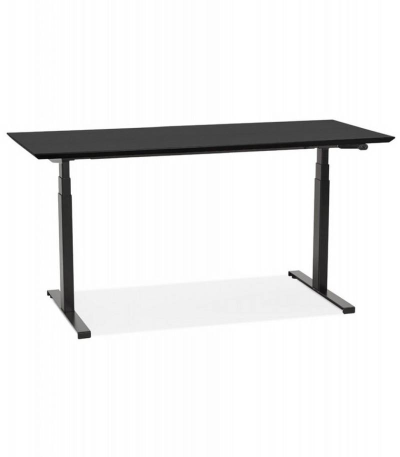 KADIMA DESIGN Schreibtisch Elektrischer Sitz Steh Schreibtisch aus Holz und Metall 180x90cm (Ergonomischer Arbeitstisch für Büro Modern Schwarz), Hoehenverstellbarer Computertisch mit Speicherfunktion BIONIK-Serie von KADIMA DESIGN