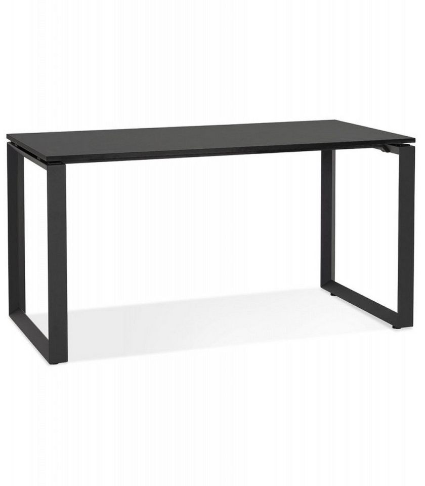 KADIMA DESIGN Schreibtisch Schreibtisch aus Holz und Metall Minimalistischer Stil (Schwarzer Arbeitstisch für inspirierende Arbeitsumgebung BAKUS), Gerader Designer Bürotisch mit moderner Eleganz 160x80x74,8 cm KADIMA DESIGN Schreibtisch Schreibtisch aus Holz und Metall Minimalistischer Stil (Schwarzer Arbeitstisch für inspirierende Arbeitsumgebung BAKUS), Gerader Designer Bürotisch mit moderner Eleganz 160x80x74,8 cm von KADIMA DESIGN