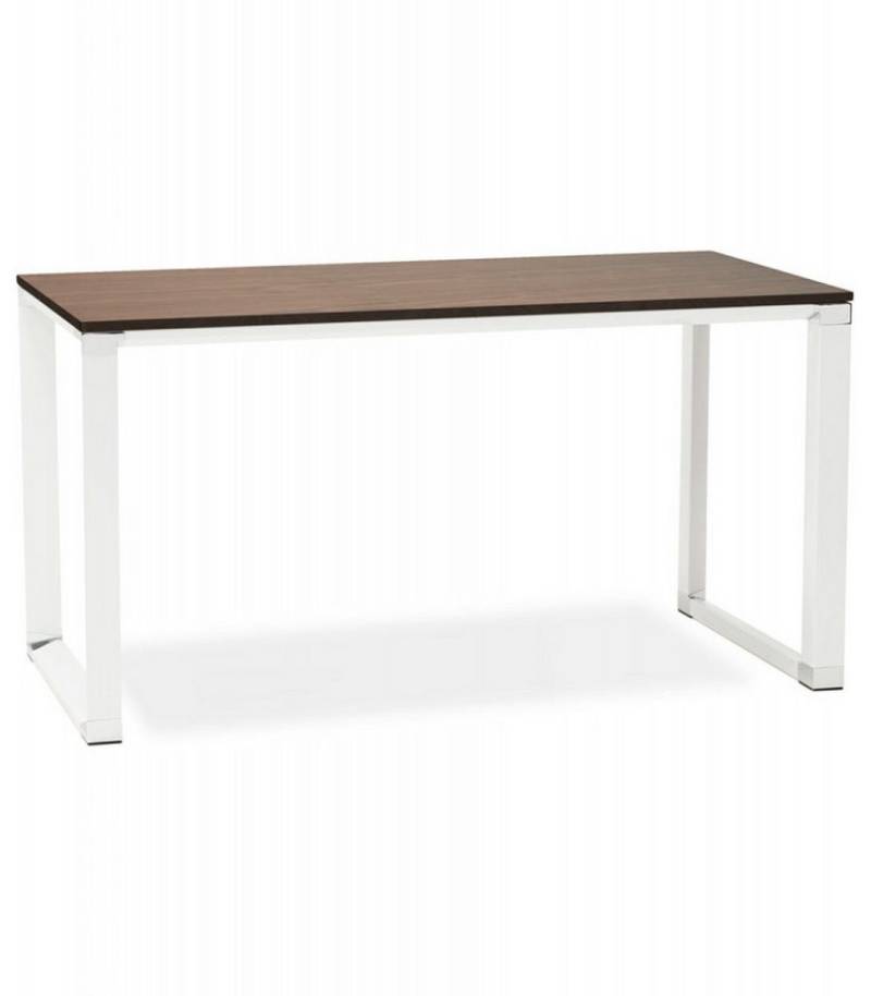 KADIMA DESIGN Schreibtisch Gerader Schreibtisch aus Holz Metall Modern Minimalistisch (Designer Arbeitstisch mit Walnussdekor XLINE Kollektion), Bürotisch Arbeitsplatz Computertisch 160x80x74 cm von KADIMA DESIGN