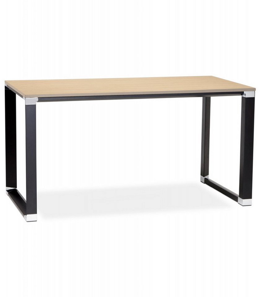 KADIMA DESIGN Schreibtisch Gerader Schreibtisch XLINE aus Holz Metall 160x80x74 cm (Beige Naturholzoptik mit schwarzem Gestell), Designer Arbeitstisch mit robuster Struktur Computertisch Industrial KADIMA DESIGN Schreibtisch Gerader Schreibtisch XLINE aus Holz Metall 160x80x74 cm (Beige Naturholzoptik mit schwarzem Gestell), Designer Arbeitstisch mit robuster Struktur Computertisch Industrial von KADIMA DESIGN