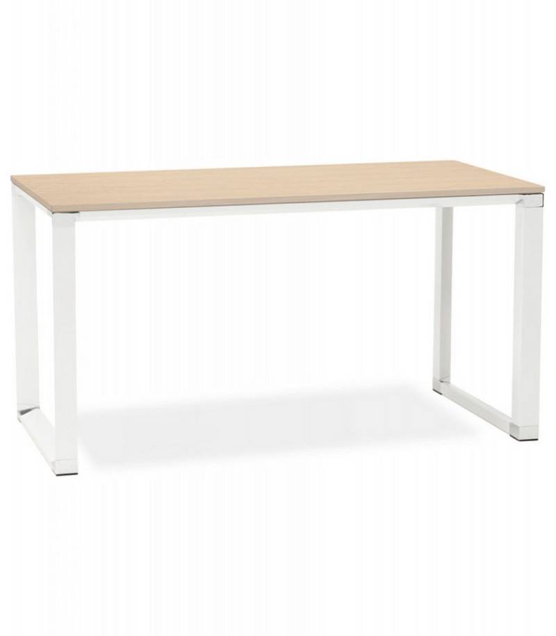 KADIMA DESIGN Schreibtisch Schreibtisch aus Holz und Metall Modernes Design (Arbeitstisch in natürlicher Holzoptik XLINE Kollektion), Designer Bürotisch mit Metallgestell 160x80x74 cm von KADIMA DESIGN