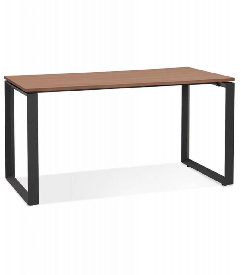 KADIMA DESIGN Schreibtisch Schreibtisch mit Walnuss MDF Holzplatte und Metallgestell (Designer Computertisch mit Moderner Optik 160x80x74,8 cm), Bürotisch für Arbeitszimmer mit Ample Arbeitsfläche Minimalistisch von KADIMA DESIGN