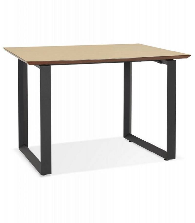 KADIMA DESIGN Schreibtisch Schreibtisch GIMINI Holz Metall Modern Minimalistisch (Bürotisch für Inspirierenden Arbeitsplatz Kadima Design Kollektion), Chefschreibtisch mit Natürlicher Eleganz 130x70x75,5 cm von KADIMA DESIGN