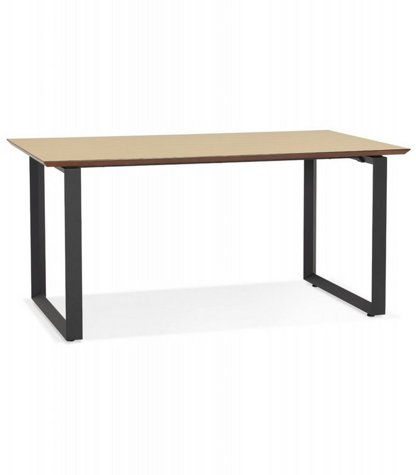 KADIMA DESIGN Schreibtisch Großer Holz Metall Schreibtisch Modern Elegant Design (Gerader Schreibtisch mit Metallsockel GIMINI Kollektion), Chef Büro Arbeitsplatz mit Naturholzplatte 180x90x75,5 cm KADIMA DESIGN Schreibtisch Großer Holz Metall Schreibtisch Modern Elegant Design (Gerader Schreibtisch mit Metallsockel GIMINI Kollektion), Chef Büro Arbeitsplatz mit Naturholzplatte 180x90x75,5 cm von KADIMA DESIGN