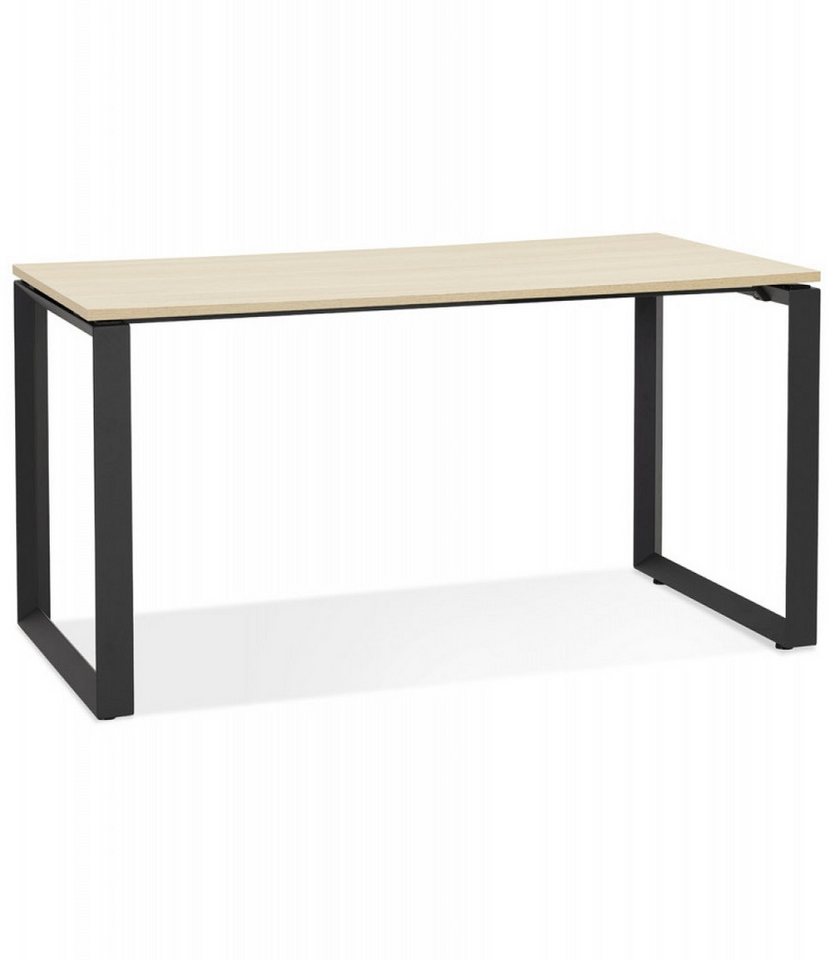 KADIMA DESIGN Schreibtisch Gerader Schreibtisch aus Holz und Metall Modern Minimalistisch (Designer Computertisch mit Metallgestell BAKUS Kollektion), MDF Bürotisch mit Arbeitsplatte 160x80x74,8 cm von KADIMA DESIGN
