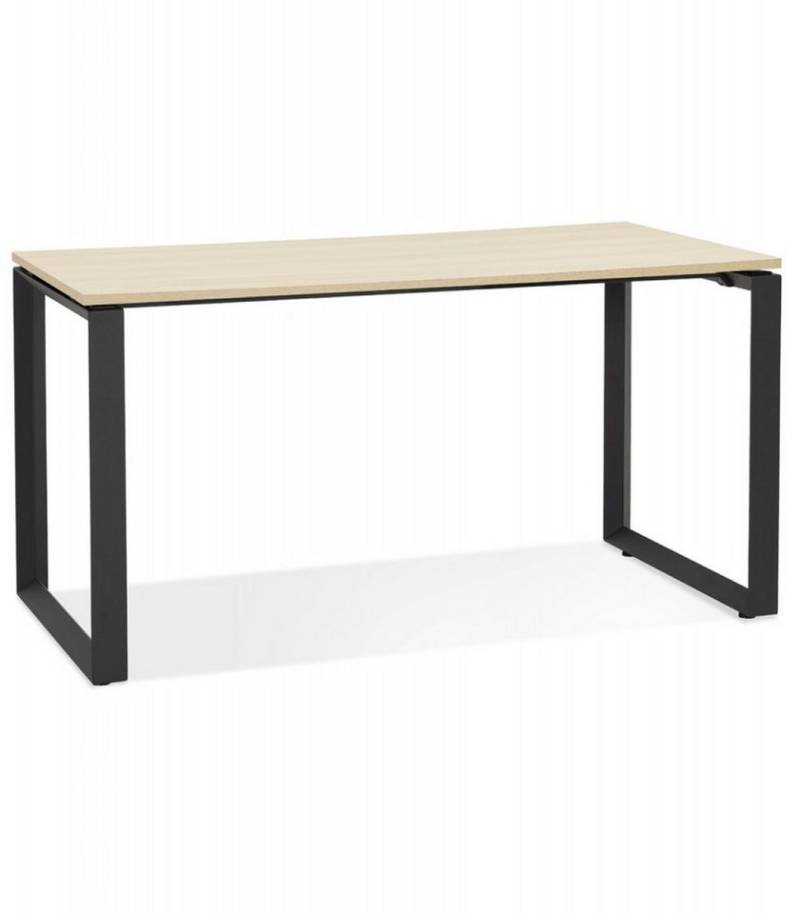 KADIMA DESIGN Schreibtisch Gerader Schreibtisch aus Holz und Metall Modern Minimalistisch (Designer Computertisch mit Metallgestell BAKUS Kollektion), MDF Bürotisch mit Arbeitsplatte 160x80x74,8 cm von KADIMA DESIGN