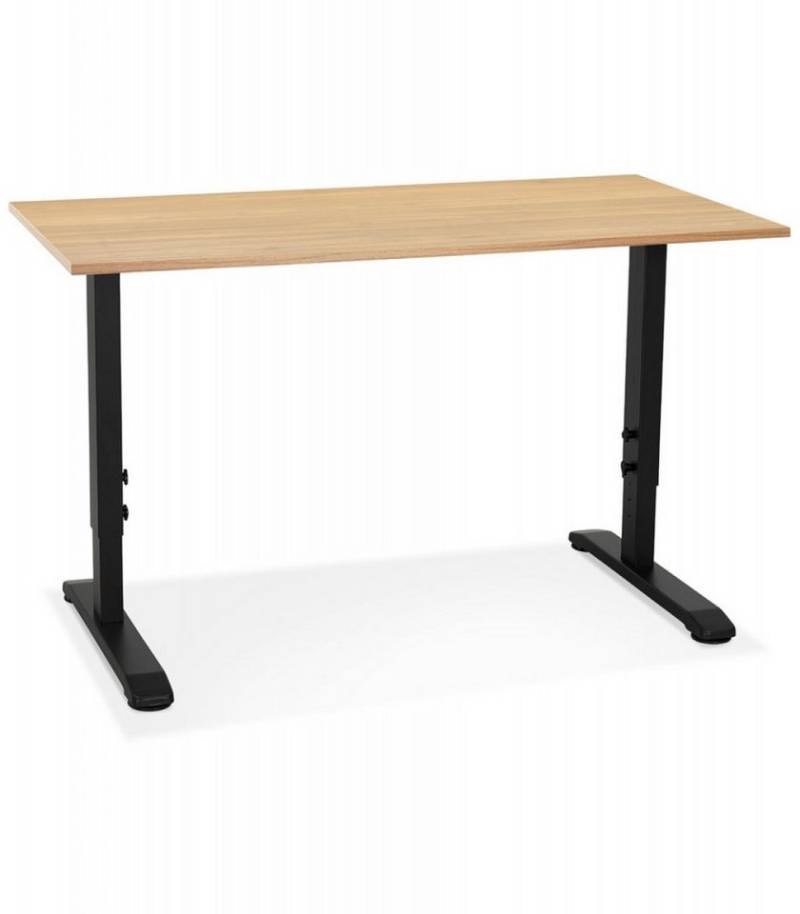KADIMA DESIGN Schreibtisch Höhenverstellbarer Schreibtisch aus Holz Metall 140x70x67-86 cm (Büromöbel für Wohnbüro Minimalistisch OSMOSE Kollektion), Ergonomischer Arbeitstisch mit Höhenverstellung Modern von KADIMA DESIGN