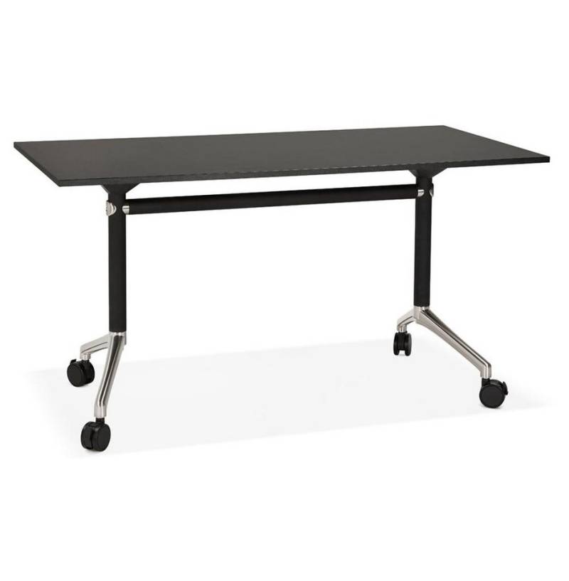 KADIMA DESIGN Schreibtisch Klappbarer Bürotisch, Flexibel & Mobil, Faltbar Arbeitstisch Rollen, Melaminholz Tischplatte, Faltbar, Mit Rollen von KADIMA DESIGN