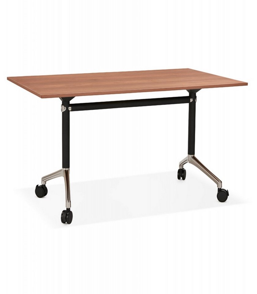 KADIMA DESIGN Schreibtisch Klappschreibtisch aus Holz und Metall Moderner Stil (Arbeitstisch mit Walnuss Finish FLEXO Kollektion), Bürotisch mit Rollen für kleine Räume 140x70x73 cm KADIMA DESIGN Schreibtisch Klappschreibtisch aus Holz und Metall Moderner Stil (Arbeitstisch mit Walnuss Finish FLEXO Kollektion), Bürotisch mit Rollen für kleine Räume 140x70x73 cm von KADIMA DESIGN