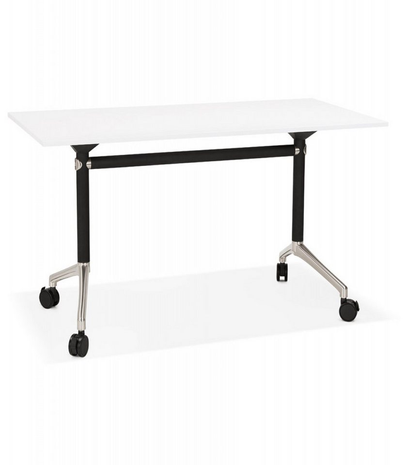KADIMA DESIGN Schreibtisch Klappschreibtisch FLEXO Weiß Holz Metall 140x70x73 cm (Designer Büromöbel für kleine Räume Platzsparende Workstation), Mobiler Schreibtisch mit Rollen Modernes Arbeitsplatz System KADIMA DESIGN Schreibtisch Klappschreibtisch FLEXO Weiß Holz Metall 140x70x73 cm (Designer Büromöbel für kleine Räume Platzsparende Workstation), Mobiler Schreibtisch mit Rollen Modernes Arbeitsplatz System von KADIMA DESIGN