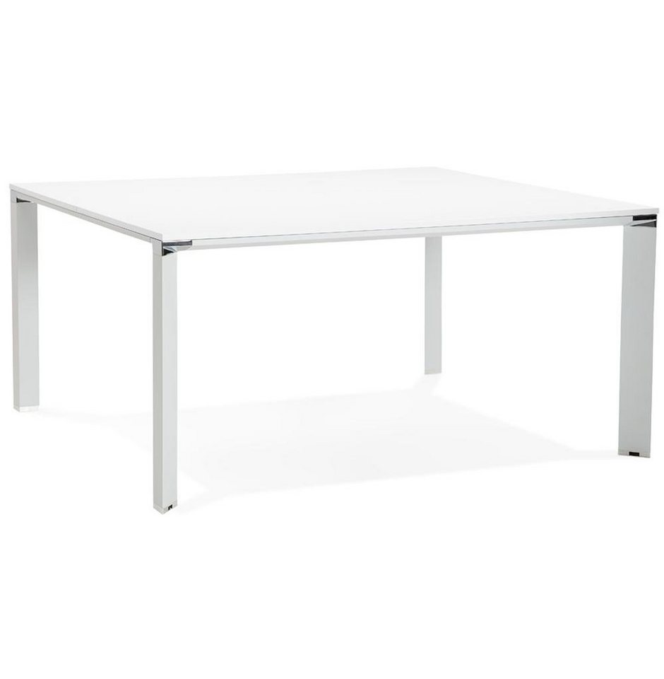 KADIMA DESIGN Schreibtisch Moderner Bürotisch, Quadratische Arbeitsfläche, Arbeitstisch Meetings, Chrom-Akzente, Großzügige Arbeitsfläche, Robust, Bodenschutz KADIMA DESIGN Schreibtisch Moderner Bürotisch, Quadratische Arbeitsfläche, Arbeitstisch Meetings, Chrom-Akzente, Großzügige Arbeitsfläche, Robust, Bodenschutz von KADIMA DESIGN