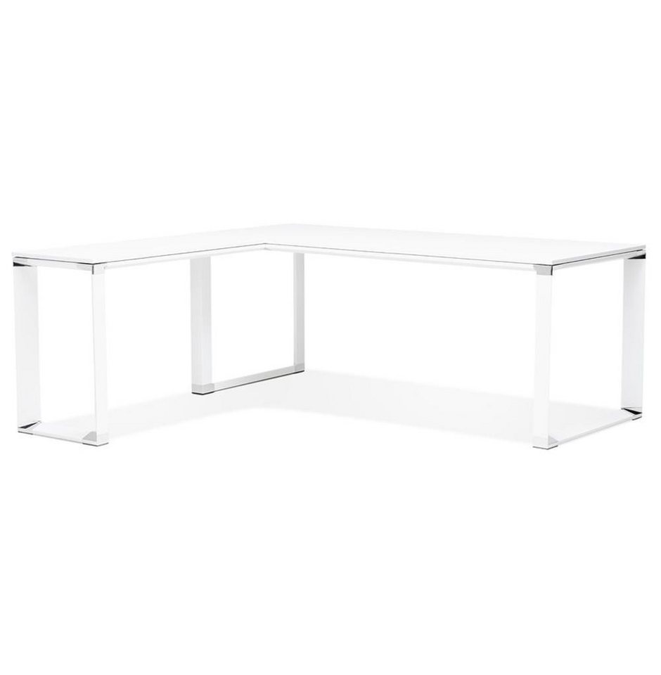 KADIMA DESIGN Schreibtisch Moderner Eckbürotisch, winkelverstellbar, Arbeitstisch groß L-Form, Chromdetails, Kufengestell, Bodenschoner, Große Arbeitsfläche KADIMA DESIGN Schreibtisch Moderner Eckbürotisch, winkelverstellbar, Arbeitstisch groß L-Form, Chromdetails, Kufengestell, Bodenschoner, Große Arbeitsfläche von KADIMA DESIGN