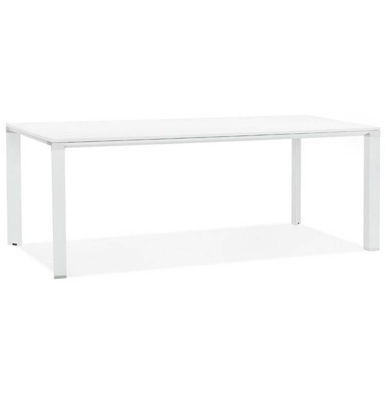 KADIMA DESIGN Schreibtisch Multifunktionaler Tisch, Esstisch 200x100cm, Modern Arbeitstisch Büro, Bodenschoner, Chrom-Akzente, Große Arbeitsfläche, Multifunktional von KADIMA DESIGN