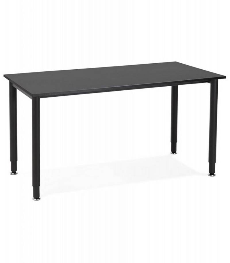 KADIMA DESIGN Schreibtisch Schreibtisch FOCUS aus Holz und Metall Minimalistisches Design (Moderner Besprechungstisch für Arbeitsplatz Kadima Design), Designer Bürotisch mit schwarzer Melaminplatte 160x80x75 cm von KADIMA DESIGN
