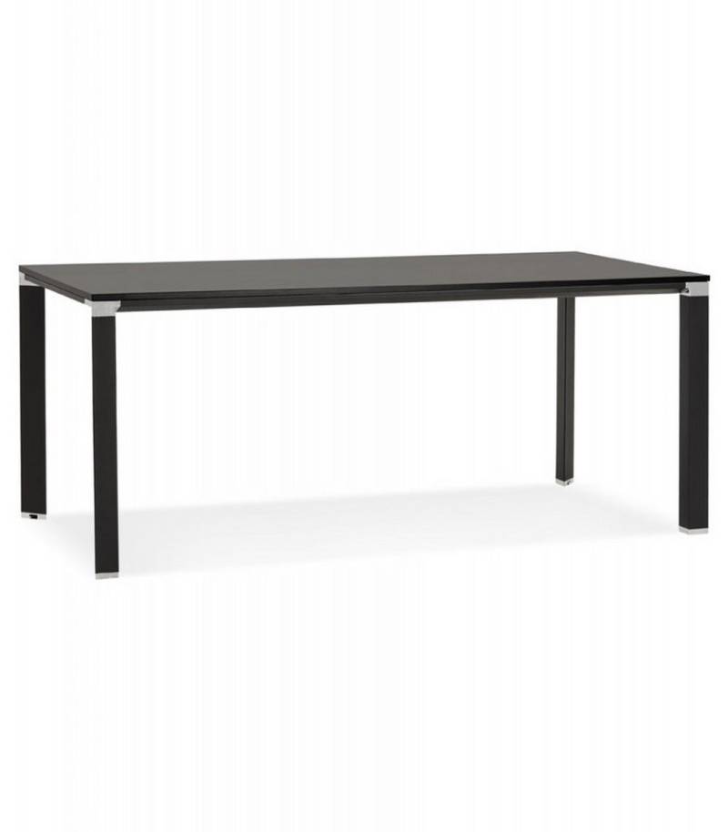 KADIMA DESIGN Schreibtisch Schwarzer Designer Esstisch aus Holz und Metall 200x100x74 cm (Moderner Bürotisch mit minimalistischem Design Kadima Design), XLINE Besprechungstisch für 8 Personen Eleganter Konferenztisch von KADIMA DESIGN
