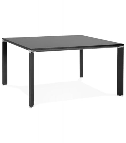 Quadratischer Besprechungstisch | Bürobank aus Holz mit Metallgestell | Konferenztisch für bis zu 8 Personen | Modernes Design | 160x160x74,5 cm | XLINE Square Kollektion von KADIMA DESIGN