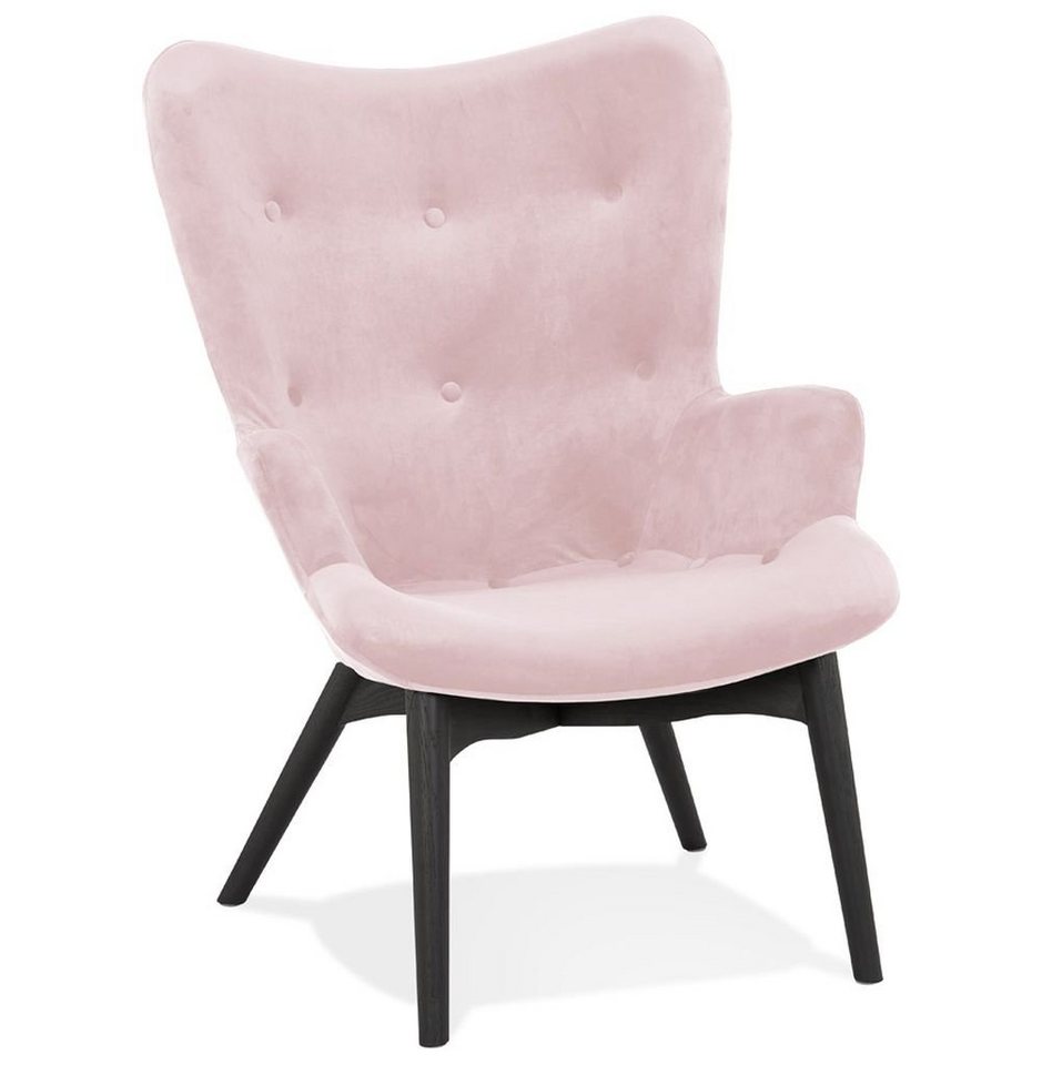 KADIMA DESIGN Sessel AMALIA Sessel Textile Rosa (pink,black) 65 x 67 x von KADIMA DESIGN