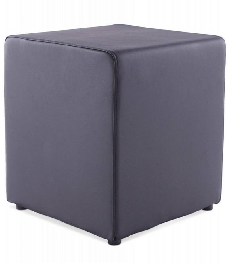 KADIMA DESIGN Sitzhocker Sitzhocker CUBE aus Synthetik Kompakter Würfel (Schwarzer Beistellhocker für Wohnzimmer Kadima Design), Moderner Pouf als Sitzgelegenheit und Fußablage 41x41x41 cm von KADIMA DESIGN