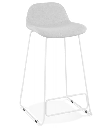 Hochstuhl Küchenhocker Metall Stoff | Snackhocker mit gepolstertem Stoffsitz | Designerhocker mit stabilem Metallgestell | Modern Elegant | 49x53x85 cm Sitzhöhe 65 cm | MOSKOW MINI Kollektion Hochstuhl Küchenhocker Metall Stoff | Snackhocker mit gepolstertem Stoffsitz | Designerhocker mit stabilem Metallgestell | Modern Elegant | 49x53x85 cm Sitzhöhe 65 cm | MOSKOW MINI Kollektion von KADIMA DESIGN
