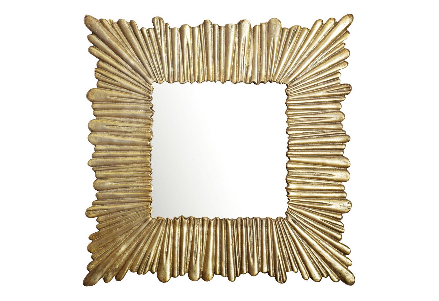 KADIMA DESIGN Spiegel Wandspiegel 75x75 cm Metall Design Hängespiegel Gold, Aluminium (Garderobenspiegel Modern), Dekospiegel Quadratisch mit Rahmen, Spiegel Wand Groß, Flurspiegel von KADIMA DESIGN