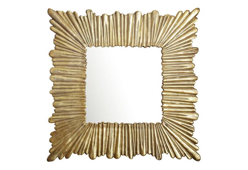 KADIMA DESIGN Spiegel Wandspiegel 75x75 cm Metall Design Hängespiegel Gold, Aluminium (Garderobenspiegel Modern), Dekospiegel Quadratisch mit Rahmen, Spiegel Wand Groß, Flurspiegel von KADIMA DESIGN