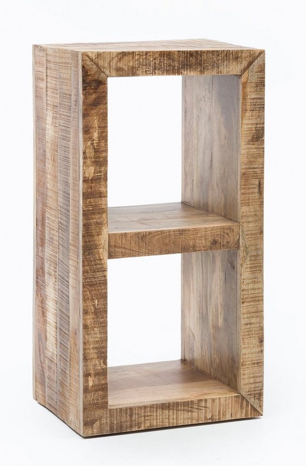 KADIMA DESIGN Standregal Holzregal EWA, Cube-Form, rustikales Design & extra Stauraum von KADIMA DESIGN