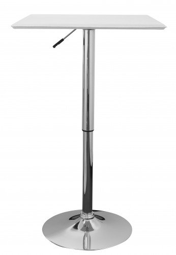 KADIMA Design Stehtisch Dublin Bartisch Bistrotisch 60 x 60cm Leder Optik Weiß von KADIMA DESIGN
