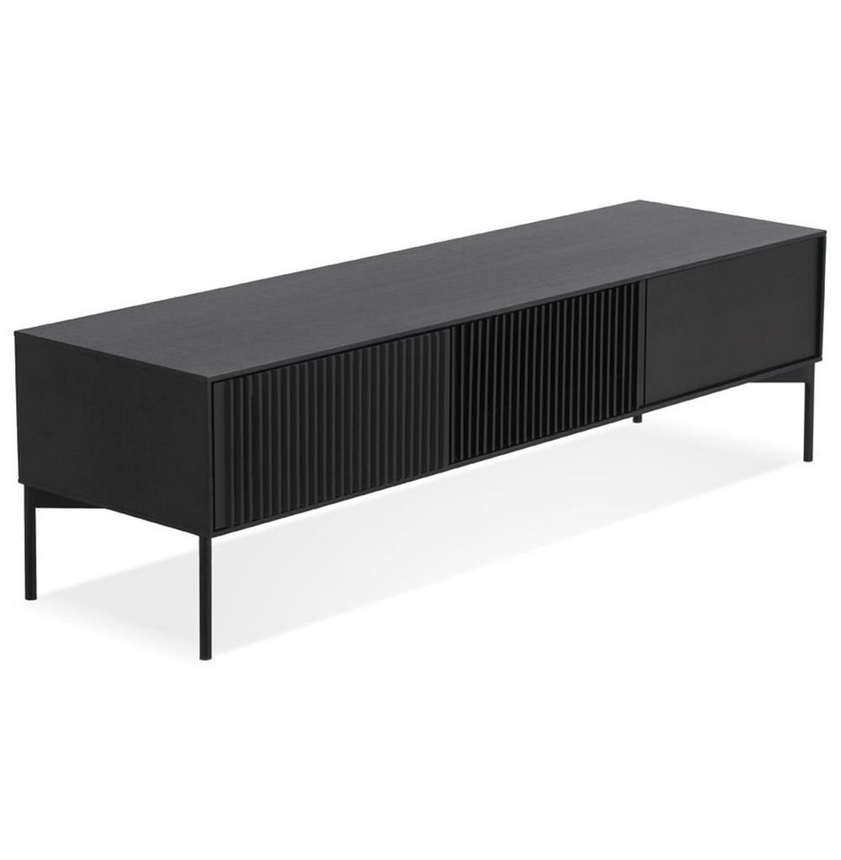 KADIMA DESIGN TV-Schrank OSEA TV-Ständer Wood Holz Schwarz (black) 45 von KADIMA DESIGN