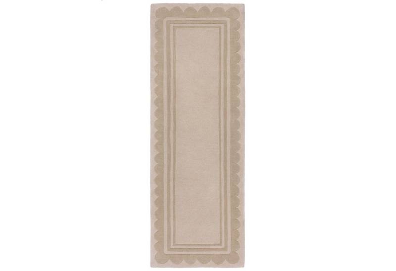 KADIMA DESIGN Teppich Grafisches Muster, Rahmen Wohnzimmer Wollteppich Läufer 80x230, Läufer, Höhe: 7 mm, Beige, 100% Wolle, Kurzflor, Handgetuftet Flordichte 3 250 g/m² KADIMA DESIGN Teppich Grafisches Muster, Rahmen Wohnzimmer Wollteppich Läufer 80x230, Läufer, Höhe: 7 mm, Beige, 100% Wolle, Kurzflor, Handgetuftet Flordichte 3 250 g/m² von KADIMA DESIGN