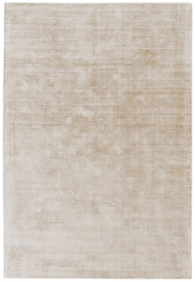 KADIMA DESIGN Teppich Handgewebter Viskose-Teppich, Neutrale Farben, Luxuriös, Hotelqualität, Rechteckig, Höhe: 17 mm, Tip-Sheared Veredelung, Hotelqualität, Schallabsorbierend von KADIMA DESIGN