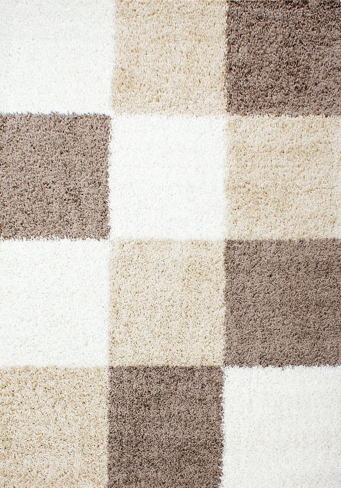 KADIMA DESIGN Teppich Karo Polypropylen Wohnzimmer Shaggy Teppich Hochflor, Läufer, Höhe: 30 mm, Handwäsche, Rücken aus Jute, Gekettelt, 48500 Points/m2, 60x110cm KADIMA DESIGN Teppich Karo Polypropylen Wohnzimmer Shaggy Teppich Hochflor, Läufer, Höhe: 30 mm, Handwäsche, Rücken aus Jute, Gekettelt, 48500 Points/m2, 60x110cm von KADIMA DESIGN