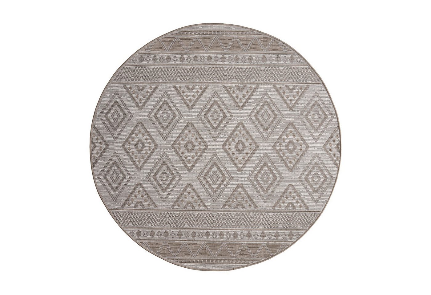 KADIMA DESIGN Teppich Rauten Wohnzimmer schmutzabweisend Teppich Kurzflor, Rund, Höhe: 4 mm, 100% Polypropylen, Rücken aus Polypropylen, Rund, 80Dcm, Beige KADIMA DESIGN Teppich Rauten Wohnzimmer schmutzabweisend Teppich Kurzflor, Rund, Höhe: 4 mm, 100% Polypropylen, Rücken aus Polypropylen, Rund, 80Dcm, Beige von KADIMA DESIGN