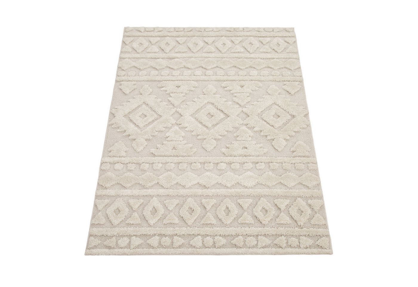 KADIMA DESIGN Teppich Struktur 3D Schlafzimmer schmutzabweisend Hochflor Teppich Shaggy, Läufer, Höhe: 34 mm, Florhöhe: 30 mm, Polypropylen, Läufer, 60x100, Creme KADIMA DESIGN Teppich Struktur 3D Schlafzimmer schmutzabweisend Hochflor Teppich Shaggy, Läufer, Höhe: 34 mm, Florhöhe: 30 mm, Polypropylen, Läufer, 60x100, Creme von KADIMA DESIGN