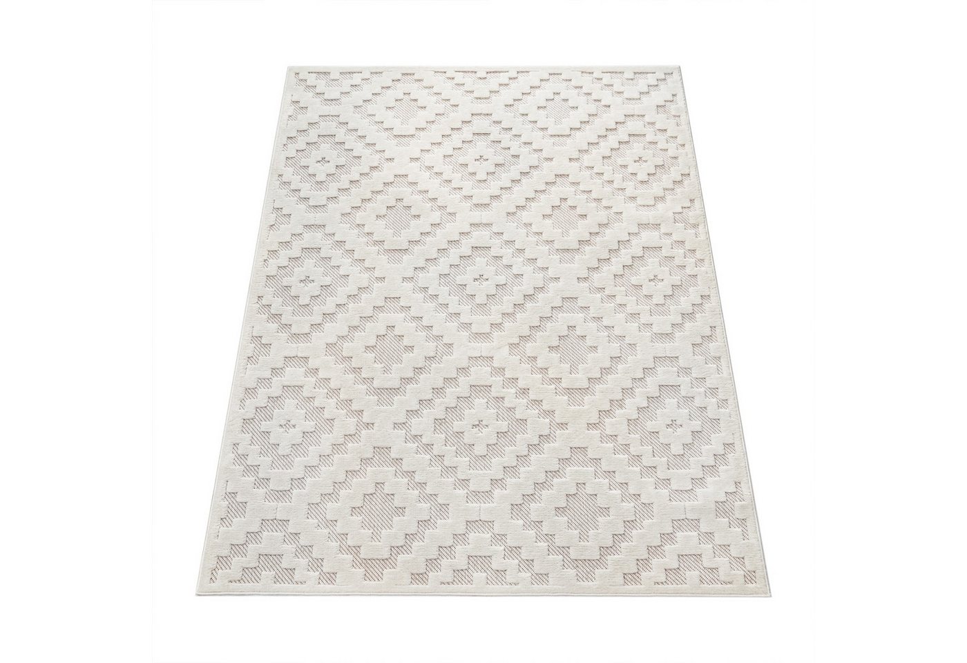 KADIMA DESIGN Teppich Struktur Rauten Wohnzimmer schmutzabweisend Teppich Kurzflor, Rechteckig, Höhe: 14 mm, Florhöhe: 10 mm, 100% Polypropylen, Rechteckig, 140x200cm, Creme KADIMA DESIGN Teppich Struktur Rauten Wohnzimmer schmutzabweisend Teppich Kurzflor, Rechteckig, Höhe: 14 mm, Florhöhe: 10 mm, 100% Polypropylen, Rechteckig, 140x200cm, Creme von KADIMA DESIGN