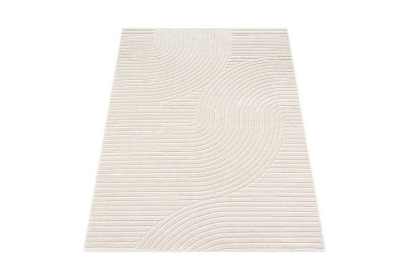KADIMA DESIGN Teppich Struktur Wohnzimmer schmutzabweisend Teppich Kurzflor, Läufer, Höhe: 10 mm, Florhöhe: 6 mm, 100% Polypropylen, Läufer, 60x100cm, Creme von KADIMA DESIGN