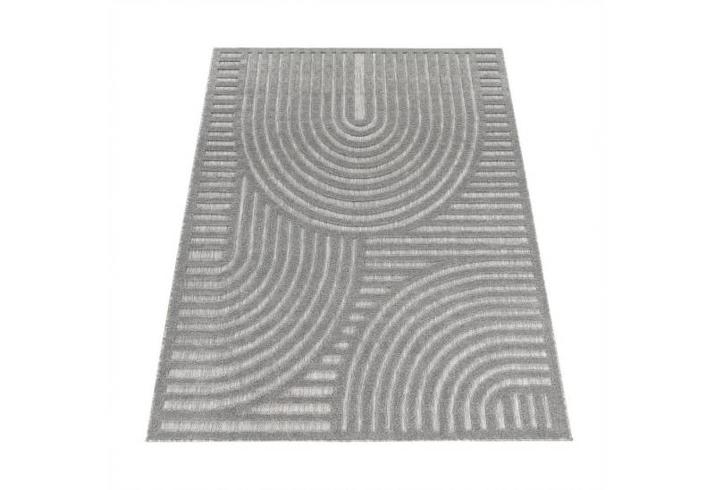 KADIMA DESIGN Teppich Struktur Wohnzimmer schmutzabweisend Teppich Kurzflor, Läufer, Höhe: 14 mm, Florhöhe: 10 mm, 100% Polypropylen, Läufer, 60x100cm, Grau von KADIMA DESIGN