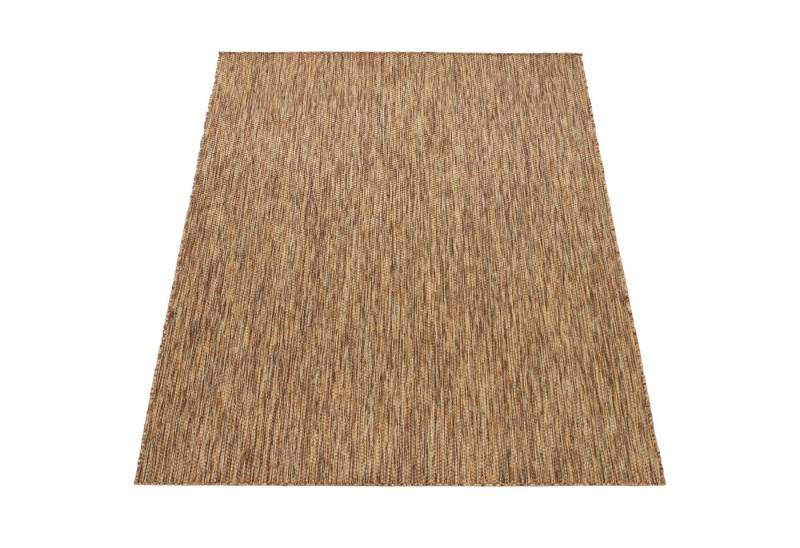 KADIMA DESIGN Teppich Unifarben Wohnzimmer schmutzabweisend Teppich Kurzflor, Rechteckig, Höhe: 4 mm, 100% Polypropylen,120x160, Braun-Beige von KADIMA DESIGN